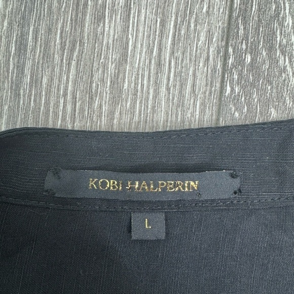 Kobi Halperin Starr Snap-Front Military Shirt Jacket Black Size Large $399 - Picture 5 of 12